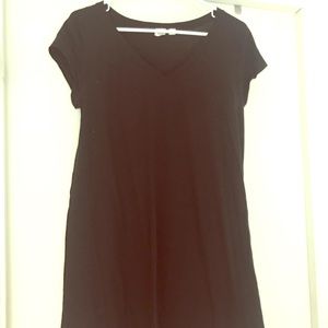 Black cotton V neck Gap dress